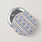 Niedliche, nahtlose Weihnachtsschmuckmuster Button (Vorne & Hinten)