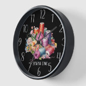 niedliche Nähzeit Hinzufügen von Text Uhr (Winkel)