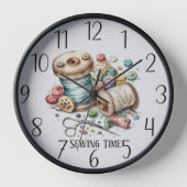 niedliche Nähzeit Hinzufügen von Text Uhr (Vorderseite)