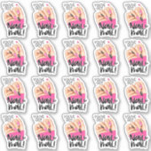 Niedliche Nail Mail Nailfie Hand Pose Kleine Unter Aufkleber (Vorderseite)