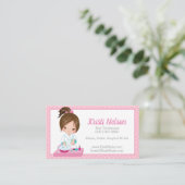 Niedliche Nail-Tech-Visitenkarte Visitenkarte (Stehend Vorderseite)