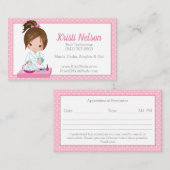 Niedliche Nail-Tech-Visitenkarte Visitenkarte (Vorne/Hinten)