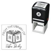 Niedliche Name und Initials Buchzeichen für die pe Permastempel (Beispiel)