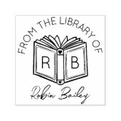 Niedliche Name und Initials Buchzeichen für die pe Permastempel (Design)