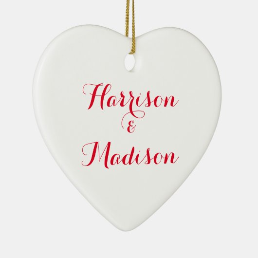 Niedliche Namen für ein Skriptpaar Keramik Ornament (Rechts)