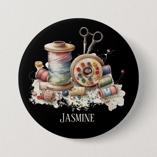 Niedliche Namensnähgeliebte Button (Vorderseite)