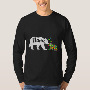 Niedliche Nana Bear Autism Awareness Family Suppor T-Shirt
