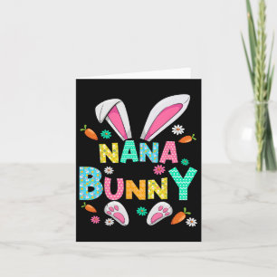 Niedliche Nana Bunny Bunny Oars und Paws Blume Ost Karte