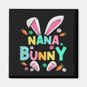 Niedliche Nana Bunny Bunny Oars und Paws Blume Ost Magnet