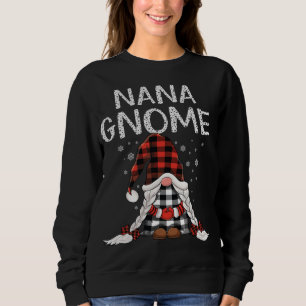 Niedliche Nana Gnomes Karo Rotes Kariertes Muster  Sweatshirt
