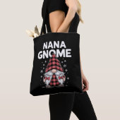 Niedliche Nana Gnomes Roter Karierter Weihnachtsgn Tasche (Von Nahem)