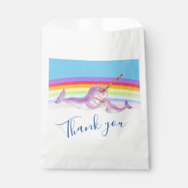 Niedliche Narwal Mutter Baby Blue Regenbogenbaby D Geschenktütchen