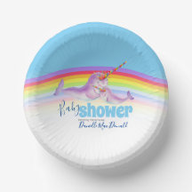 Niedliche Narwal Mutter Baby Blue Regenbogenbaby D