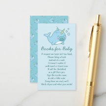 Niedliche Narwhal Baby Shower Blue Books for Baby