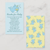 Niedliche Narwhal Baby Shower Kawaii Bücher für Ba Begleitkarte (Vorne/Hinten)