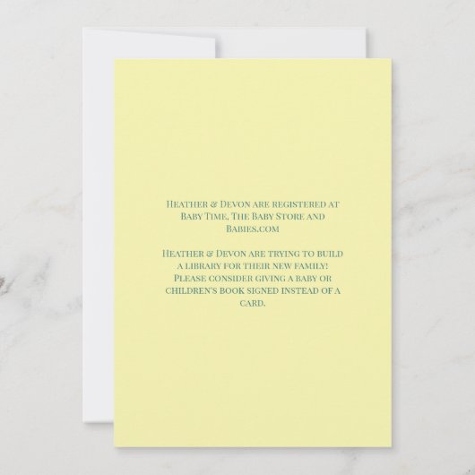 Niedliche Narwhal Baby Shower Kawaii Einladung (Rückseite)