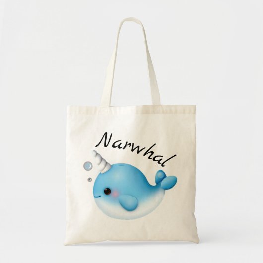 Niedliche Narwhal Tote Tasche (Vorne)