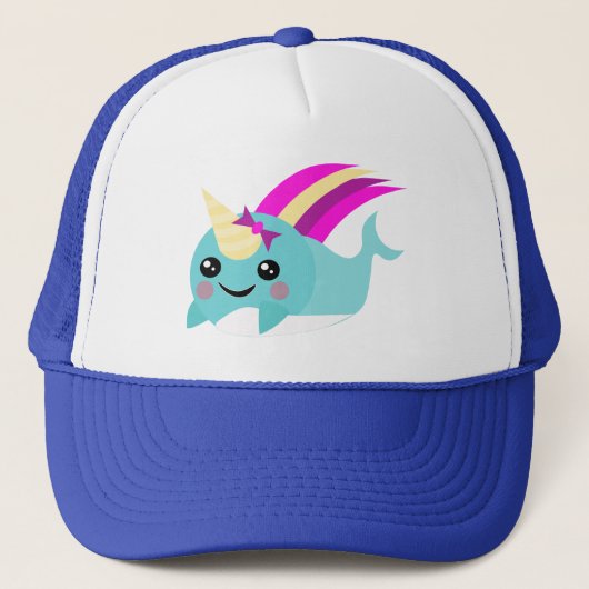 Niedliche Narwhal-Trucker-Kappe Truckerkappe (Vorderseite)