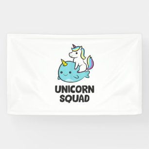 Niedliche Narwhal Unicorn Squad Funny Unicorn und  Banner