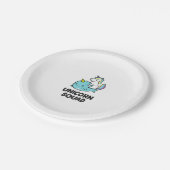 Niedliche Narwhal Unicorn Squad Funny Unicorn und Pappteller (Schrägansicht)