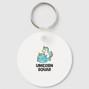 Niedliche Narwhal Unicorn Squad Funny Unicorn und  Schlüsselanhänger