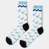 Niedliche Narwhal Whale Socks Socken (Linkes Detail)