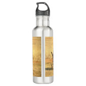 Niedliche Nashörner in Afrika Edelstahlflasche (Rückseite)