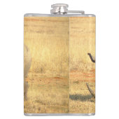 Niedliche Nashörner in Afrika Flachmann (Rückseite)