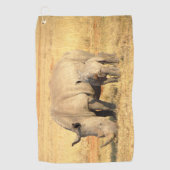 Niedliche Nashörner in Afrika Golfhandtuch (Vorderseite)