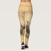Niedliche Nashörner in Afrika Leggings (Rückseite)