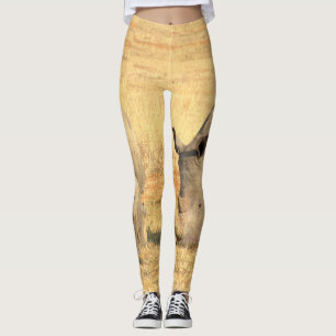 Niedliche Nashörner in Afrika Leggings