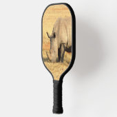 Niedliche Nashörner in Afrika Pickleball Schläger (Links)