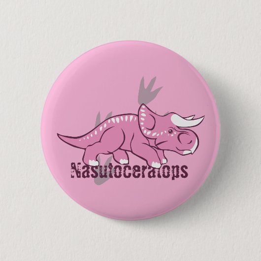 Niedliche Nasutoceratops Button (Vorderseite)