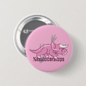 Niedliche Nasutoceratops Button (Vorne & Hinten)