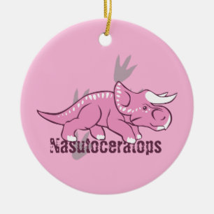 Niedliche Nasutoceratops Keramik Ornament