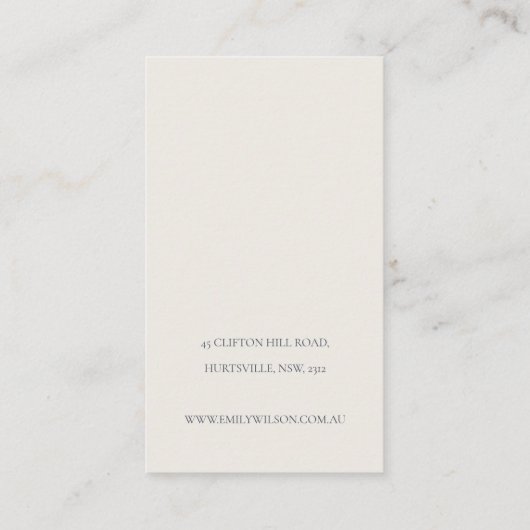 Niedliche nationale Banksia Floral Hair Clip Displ Visitenkarte (Rückseite)