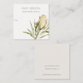 Niedliche Native Banksia Floral Necklace Display Quadratische Visitenkarte (Vorne/Hinten)