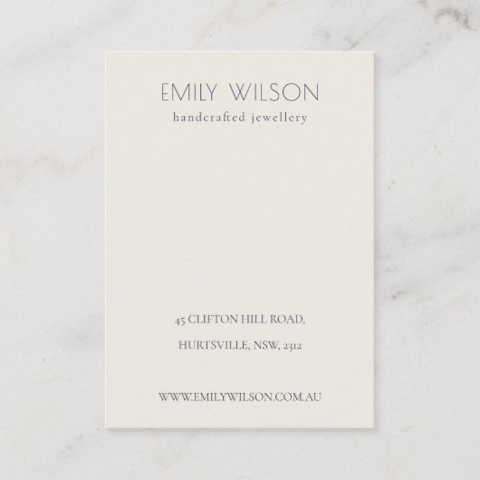 Niedliche Native Banksia Floral Necklace Display Visitenkarte (Rückseite)