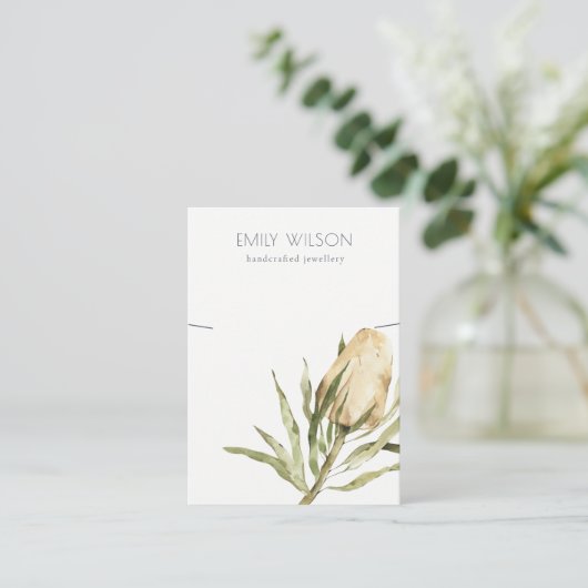 Niedliche Native Banksia Floral Necklace Display Visitenkarte (Stehend Vorderseite)