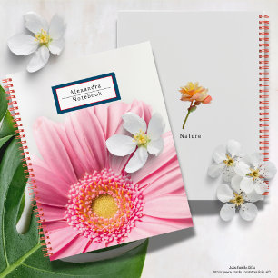 Niedliche Natur und Blume Mit Monogramm Notizblock
