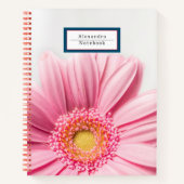 Niedliche Natur und Blume Mit Monogramm Notizblock (Vorderseite)