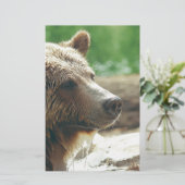 Niedliche Naturbärenaugen Briefpapier (Stehend Vorderseite)