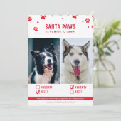 Niedliche Naughty oder Nice Two Dog Weihnachten Fo (Stehend Vorderseite)