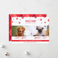 Niedliche Naughty oder Nice Two Dog Weihnachten Fo