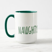 Niedliche Naughty und schöne Weihnachtsfeier Tasse (Links)
