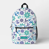 Niedliche Nautic Print Cut Nähtasche