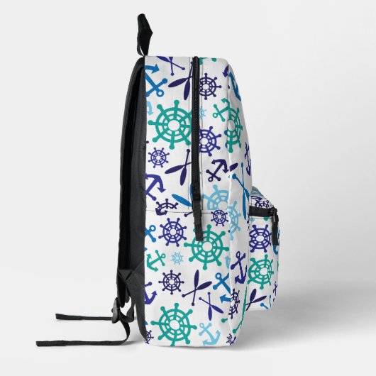 Niedliche Nautic Print Cut Nähtasche Bedruckter Rucksack (Links)