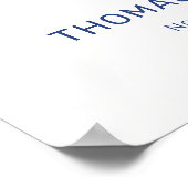 Niedliche Nautical Anchor Balloon Baby Dusche Will Poster (Ecke)