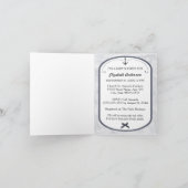 Niedliche Nautical Anchor Bow and Stripes Babydusc Einladung (Innenseite)