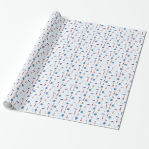 Niedliche Nautical Design Wrap Segelsport Geschenkpapier